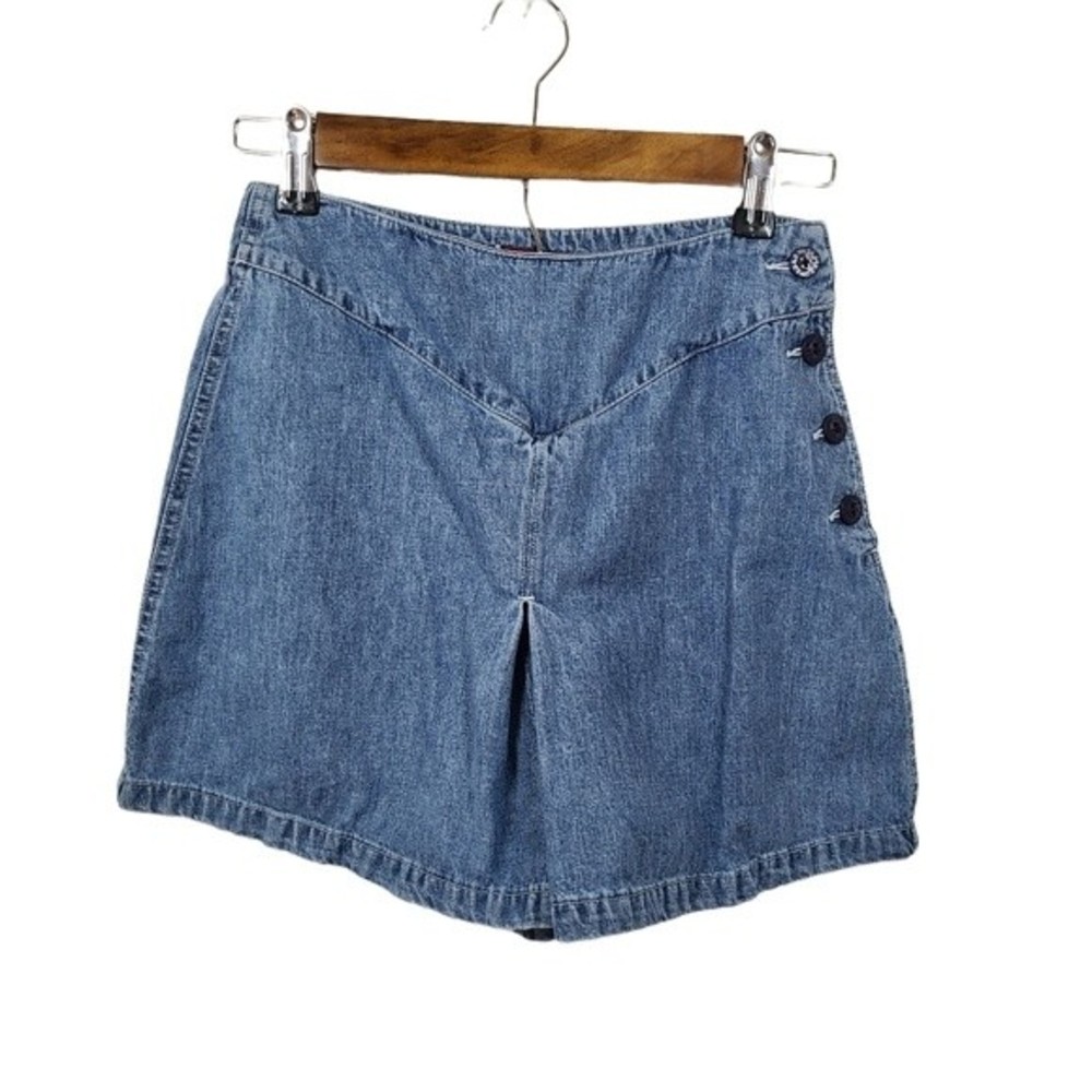 Vintage Limited Jean Shorts Side Button Lightweight Denim 2 Womens